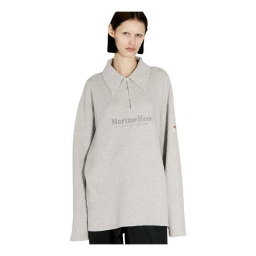 Broderet Zip-Up Polo Sweatshirt