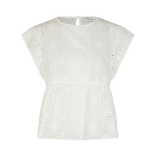 Broderie Anglaise Hvid Top