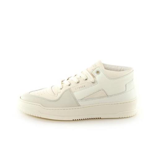 Retro læder mid-top sneaker