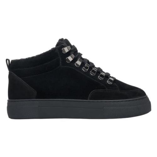 Kvinders Sorte High-Top Sneakers lavet af Ægte Nubuck ER00112204