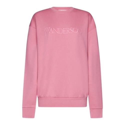 Pink Logo Broderi Sweatshirt