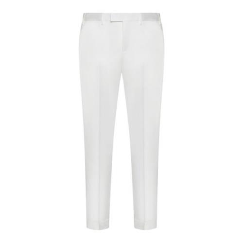 Hvide bukser med pressefold