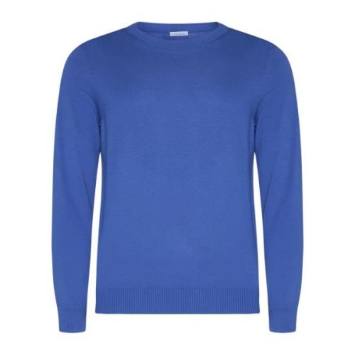 Blå Ribstrikket Sweater