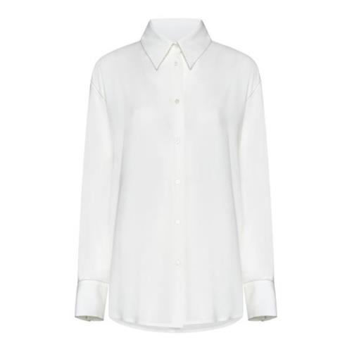 Hvid perlebesat skjorte