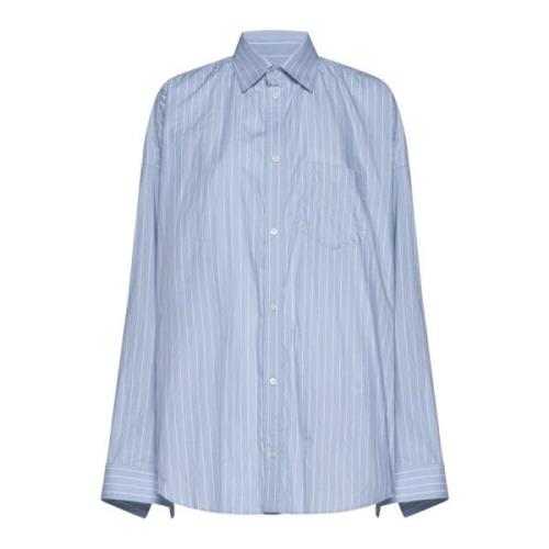 Stilfulde skjorter i hvid/blå