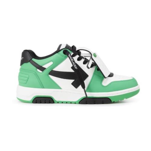 Grøn Læder Streetwear Sneakers