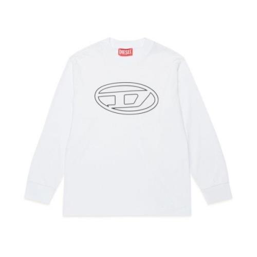 Bomuld Jersey Logo Print Crew Neck