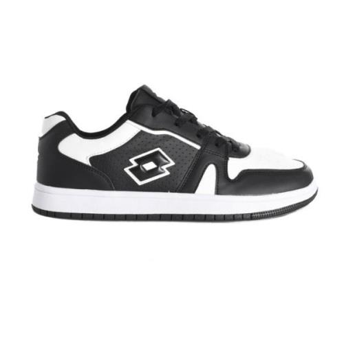 Sorte Lædersneakers - Patchet Logo