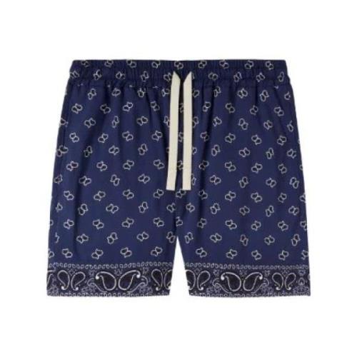 Blå Bermuda shorts cashmere print