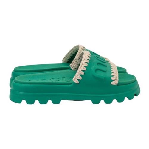 Grøn One Piece Slide Sandal