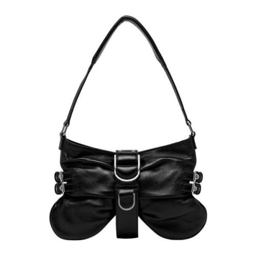 Edgy Butterfly Nappa Leather Shoulder Bag