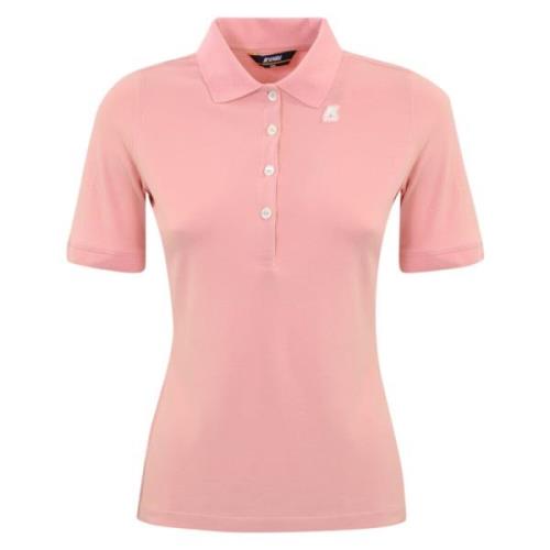 Bomuld Polo Shirt Kortærmet Pink