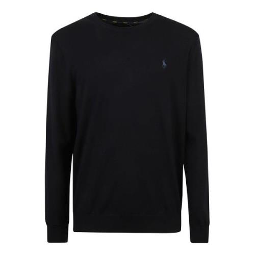 Marineblå Strik Sweatshirt