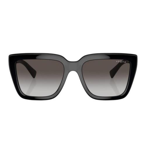 Elegant Sorte Solbriller med Krystal Logo