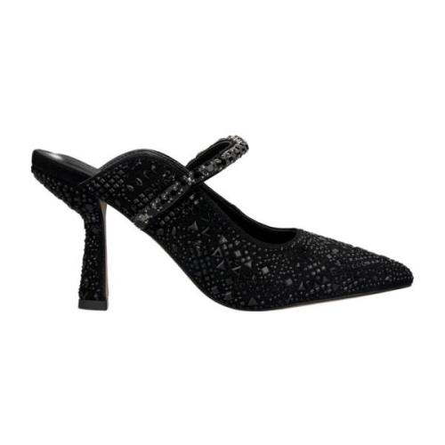 Elegant Slingback Sko med Rhinestone Detalje