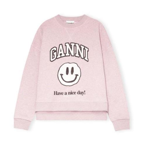 Smiley Print Sweatshirt Sæt