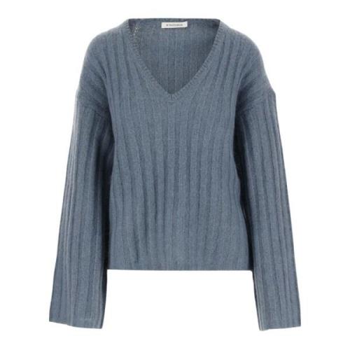 Uldblanding V-hals Sweater