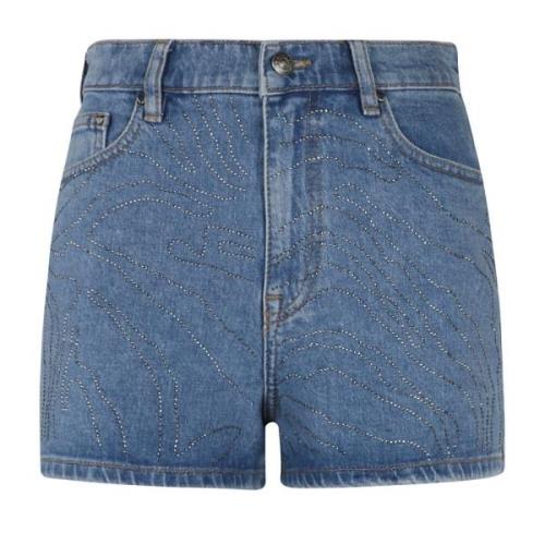 Glitrende Denim Shorts