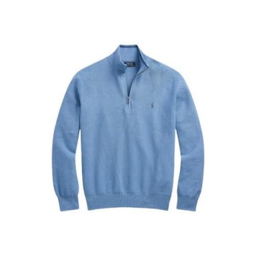 Honeycomb Cotton Half-Zip Sweater