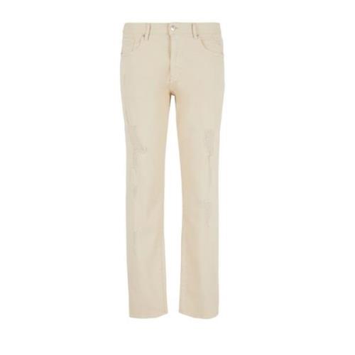 Slim Fit Beige Jeans Dark Blue