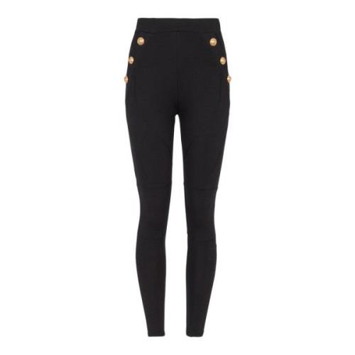 Jersey leggings med 6 knapper