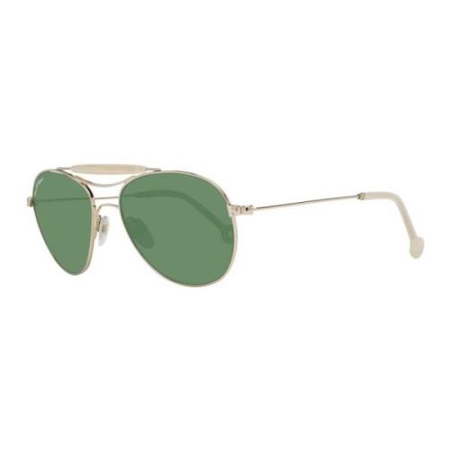 Guld Aviator Solbriller med Grønne Linser