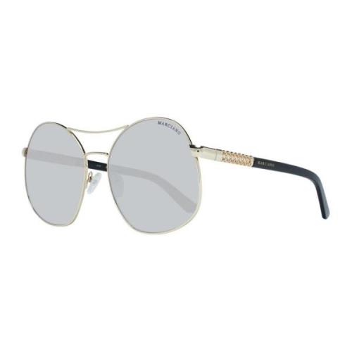Elegant Guld Oval Gradient Solbriller