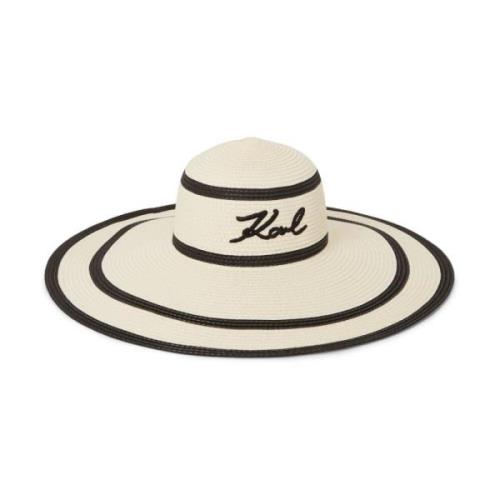 Stribet Logo Sort Hat