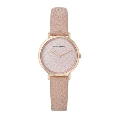 Rose Gold Leather Strap Watch