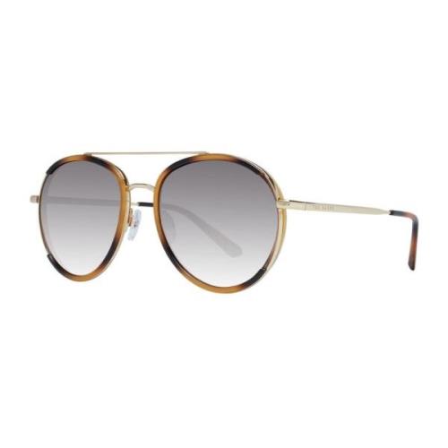 Brun Aviator Solbriller med Gradient Linser