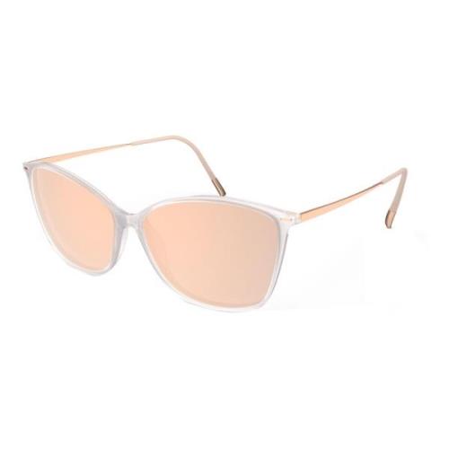 Transparent White/Brown Pink Gold Solbriller