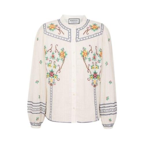 Flowy Bluse CARMENCITA med Skulder Volanger