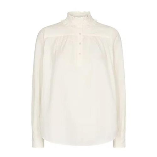 Elegant LS Blouse i Ecru