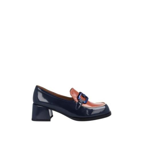 Vegan Patent Loafer i Navy/