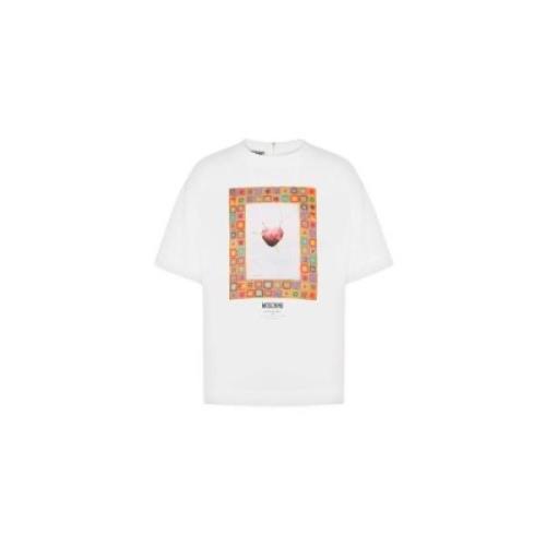 Satin Heart of Wool Heart Print T-Shirt