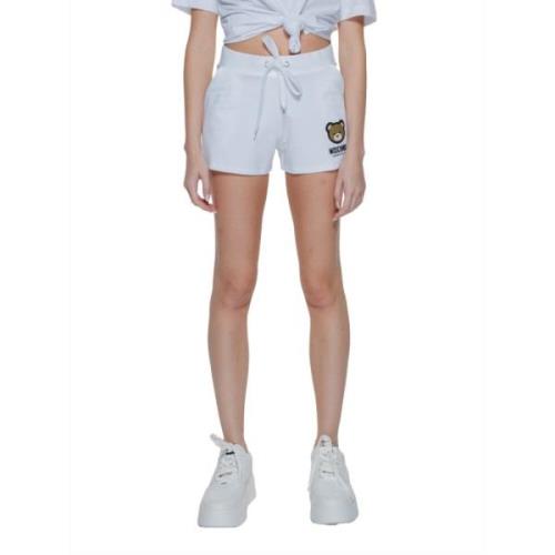 Hvide Sporty Shorts Logo Print