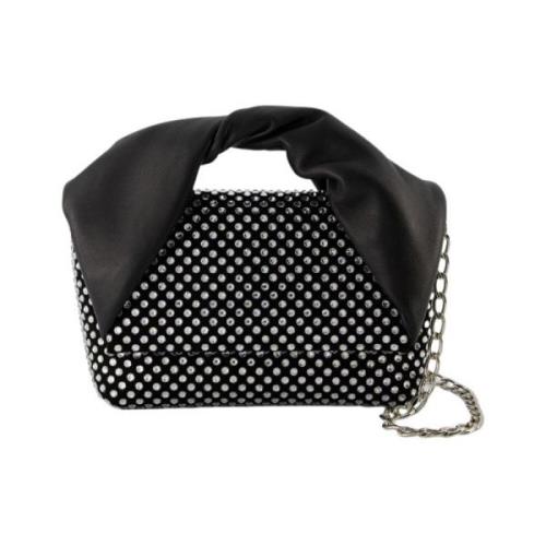 Crystal Twister Hobo Taske - Sort Læder