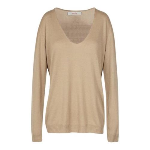 Silke og Cashmere V-Hals Sweater