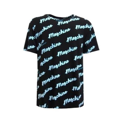 Sort Neon Logo Stretch Bomuld T-shirt