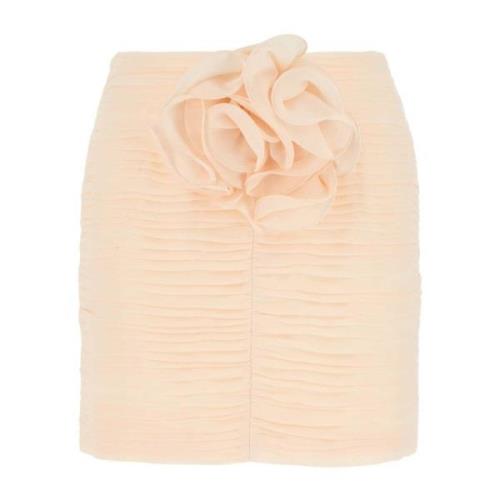 Peach Crepe Mini Nederdel