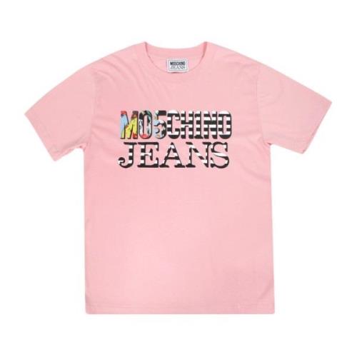 Bomuld T-shirt med Multicolor Logo Print