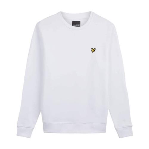 Klassisk Crew Neck Sweatshirt i Hvid