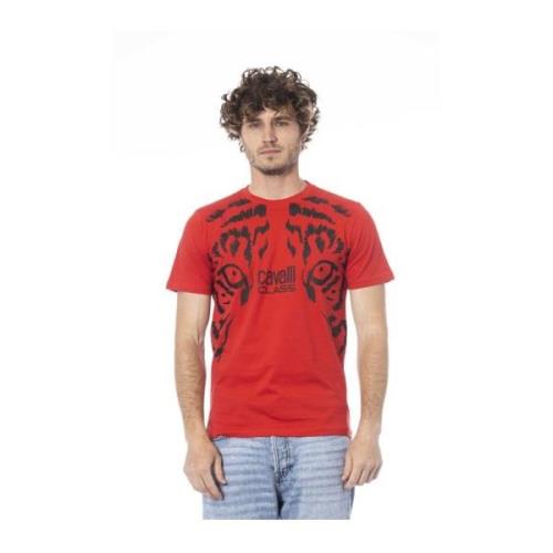 Rød Logo Print Bomuld T-Shirt