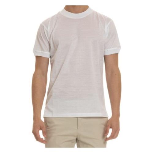 Hvid Merceriseret Bomuld T-shirt Polo