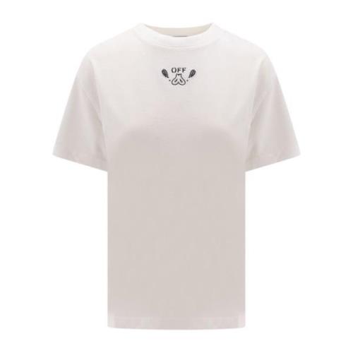 Hvid Crew-neck T-shirt med pillogo