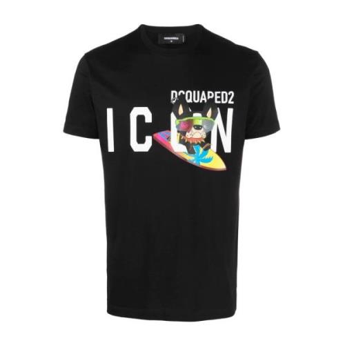 Icon Hundetryk T-shirt Sort