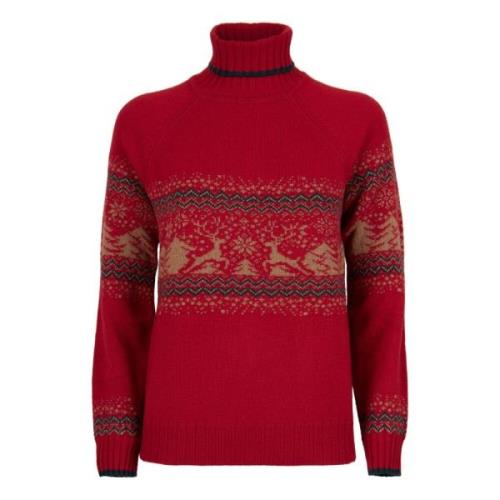 Jule Turtleneck Sweater Kvinder Rød