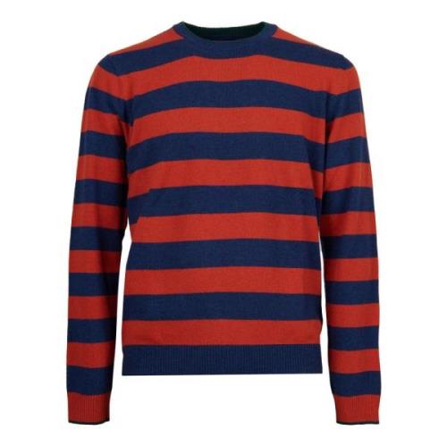 Blå Uld Cashmere Crew-Neck Sweater