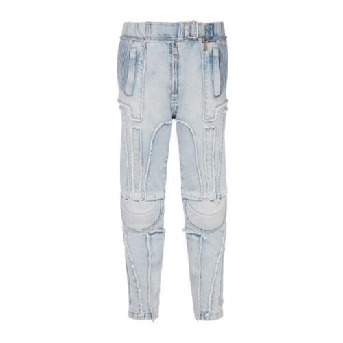 Ribbet bomuld slim-fit jeans
