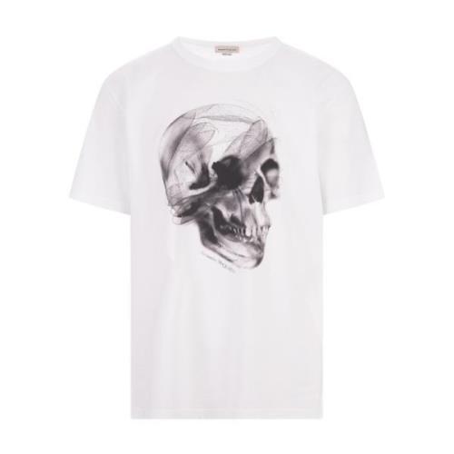 Skull Grafisk Hvid T-shirt